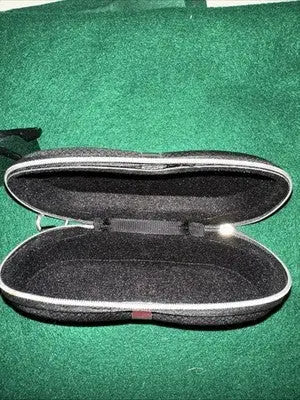 Open hard-shell zippered glasses case with black felt interior for Cosver Men’s Sunglasses