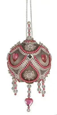 Cracker Box Inc Christmas Ornament Kit Pink Baby Boobie on white Golden Oldie