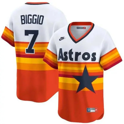 Houston Astros Craig Biggio white Nike Throwback Cooperstown Collection jersey