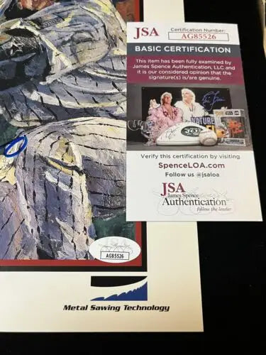 Autographed Craig Biggio artwork with JSA certification from Astros Stadium promo 1938th hit