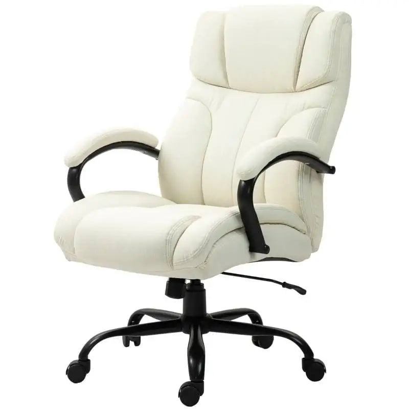 Cream White Big/Tall Adjustable Height Office Chair - 500 lbs. Weight Capacity - Office Chair