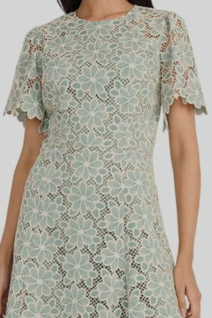 Maggy London Green Cream Day Dress Sizes 4 & 6 Remaining!