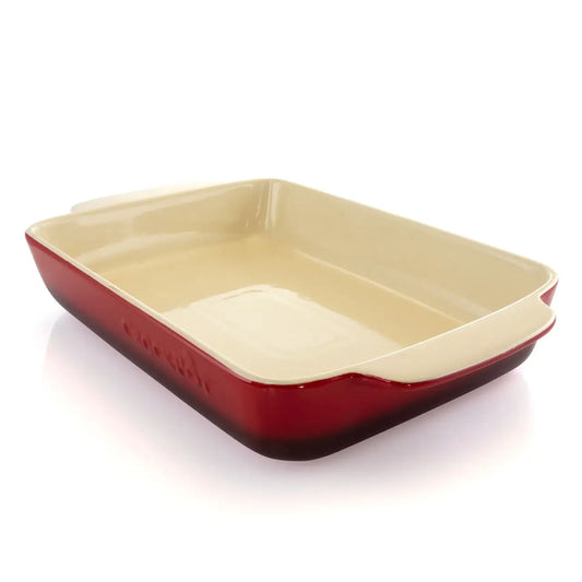 Crock Pot Artisan 5.6 Quart Stoneware Bake Pan in Red - Bake Pan