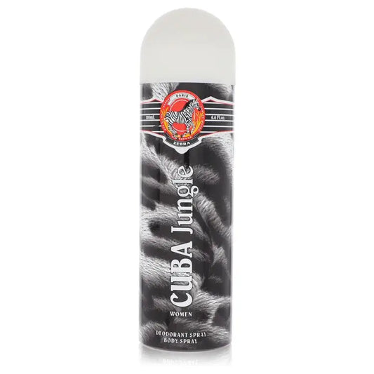 Cuba Jungle Zebra deodorant spray for women in black and white zebra print by Fragluxe