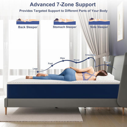 Cooling Memory Foam Full Mattress With Washable Cover-2