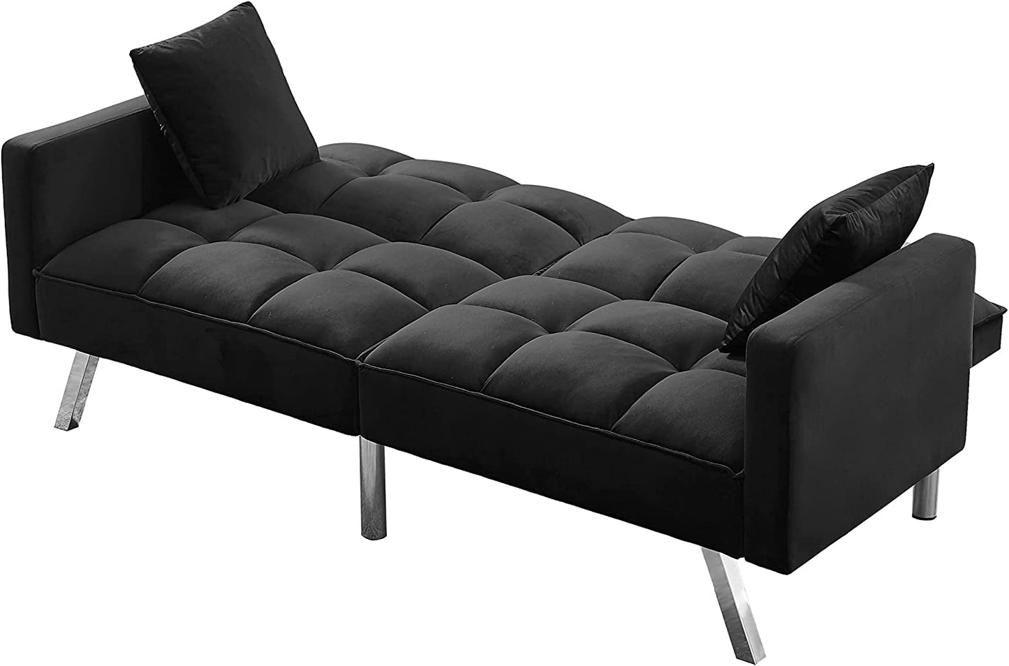 Adjustable Loveseat Sofa Bed with Metal Legs-4