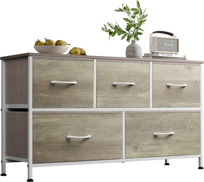 5-Drawer Wide Fabric Dresser Organizer-0