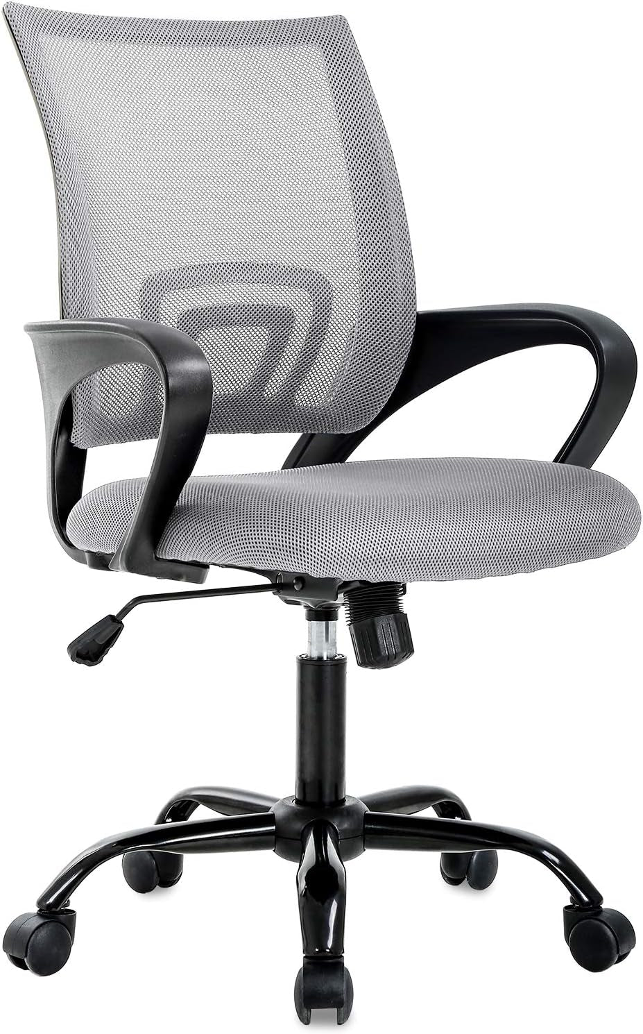 Office Chair Ergonomic Cheap Desk Chair Mesh Computer Chair Lumbar Support Modern Executive Adjustable Stool Rolling Swivel Chair for Back Pain (Grey)-0