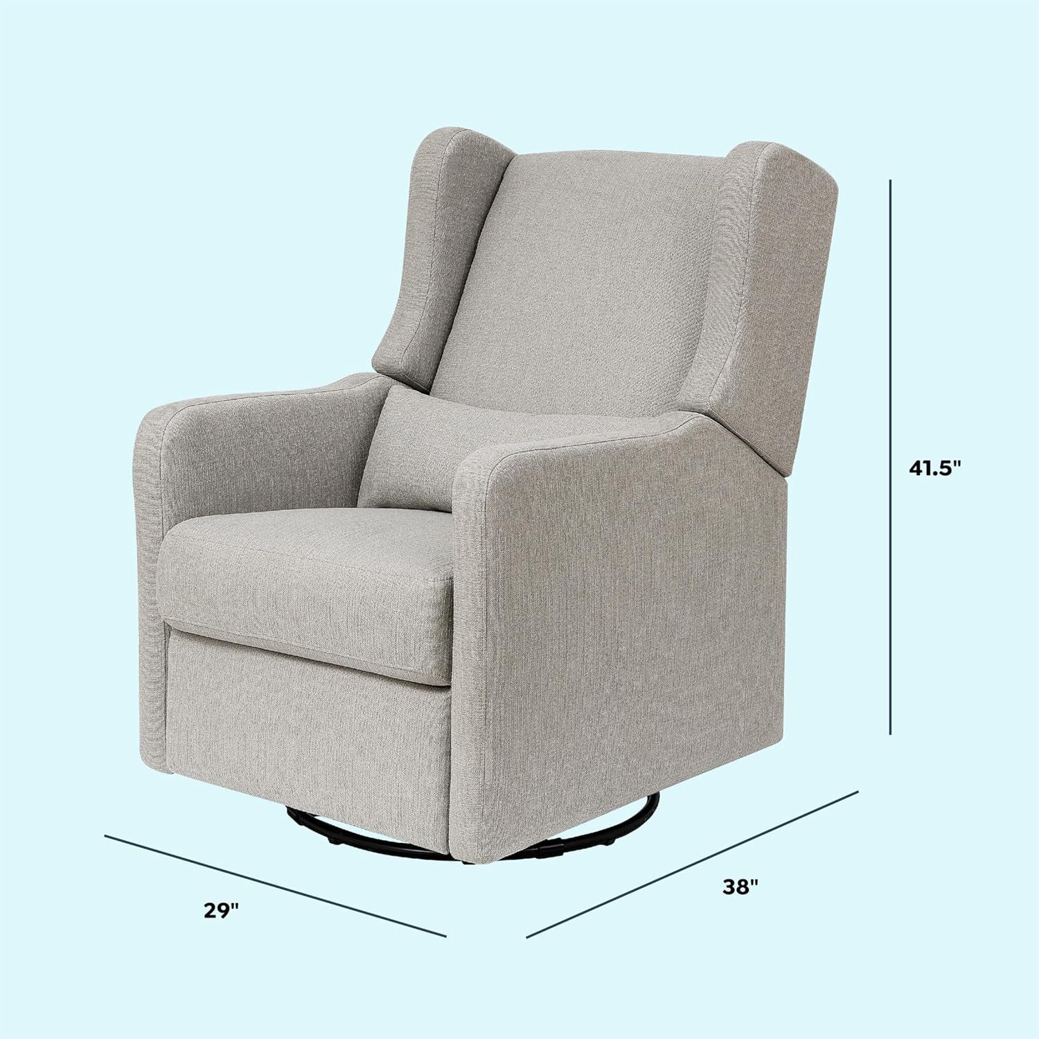 Carter'S by  Arlo Recliner and Swivel Glider in Performance Grey Linen, Water Repellent & Stain Resistant, Greenguard Gold & Certipur-Us Certified-2