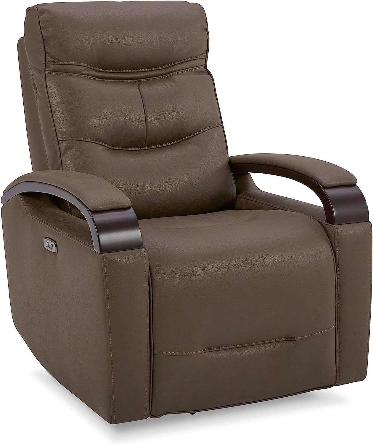 Chocolate Swivel Glider Rocker Recliner with USB Charge-1