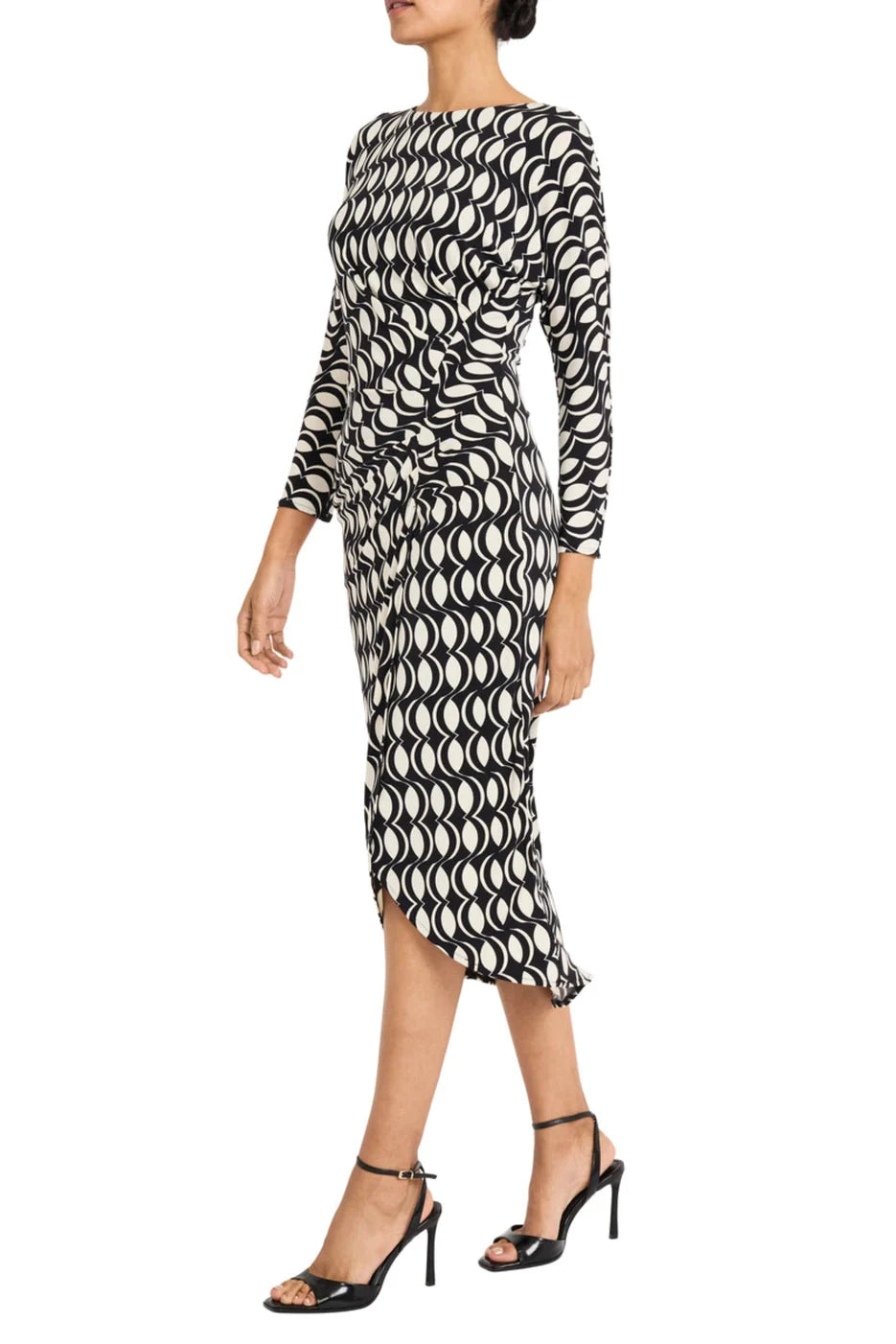 Maggy London Geo Print Midi Day Dress