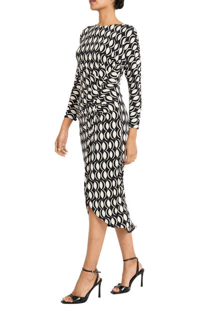 Maggy London Geo Print Midi Day Dress