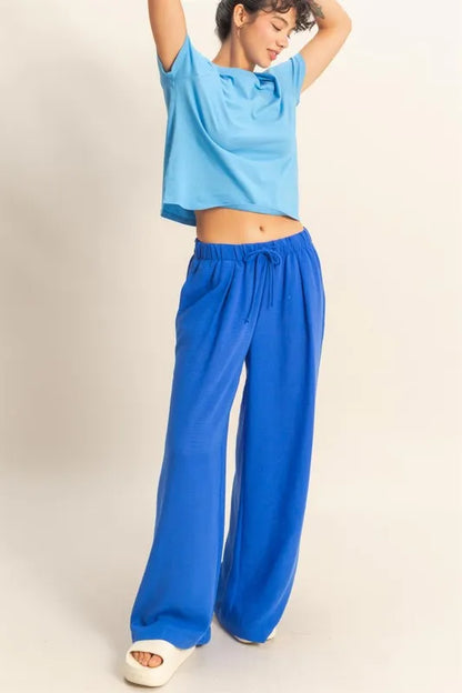HYFVE Elasticized Waist Wide Leg Pants