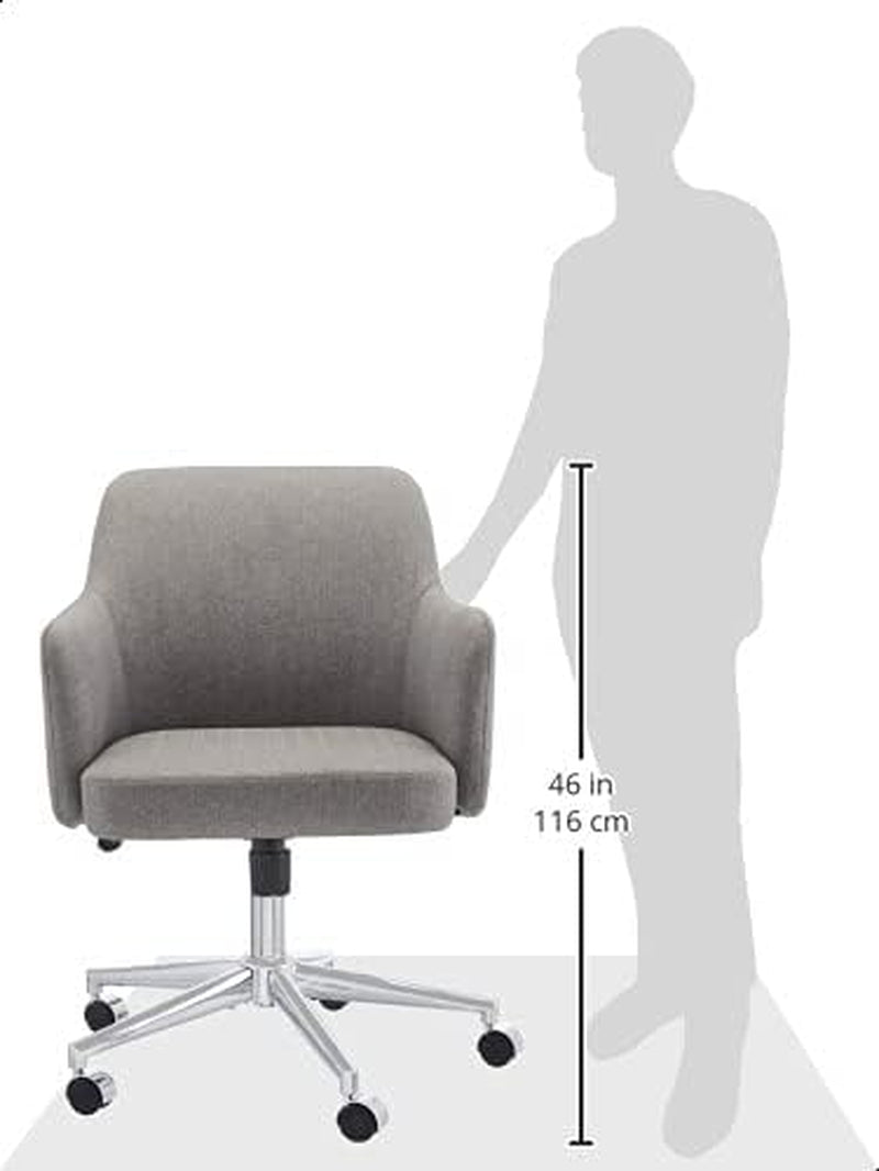 Modern Home Office Desk Chairs, Adjustable Height, 360 Degree Swivel, 25"D X 23.25"W X 36.25"H, Light Gray-2