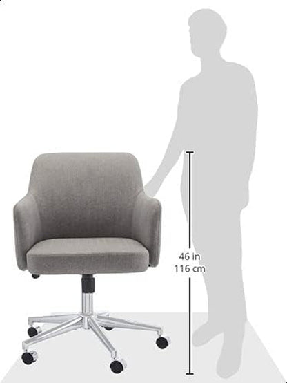Modern Home Office Desk Chairs, Adjustable Height, 360 Degree Swivel, 25"D X 23.25"W X 36.25"H, Light Gray-2