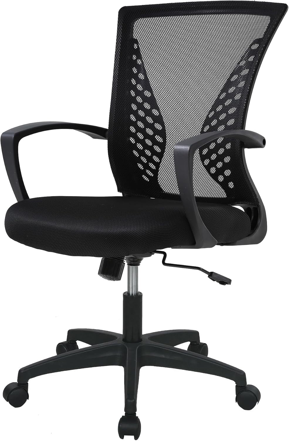 Office Computer Gaming Chair Ergonomic Mesh Desk Chair Adjustable Video Game Chairs with 360 Degrees Swivel Wheels Armrest Lumbar Support for Home Office,Black-0