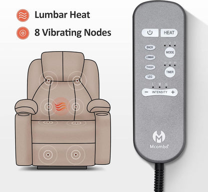 Large Power Lift Recliner Massage, Heat, USB, Big/Tall-4