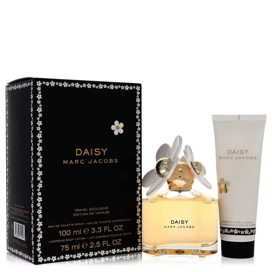 Marc Jacobs Daisy gift set with perfume bottle and body lotion in elegant box