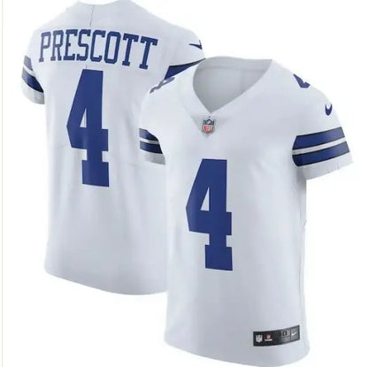 White Dak Prescott Dallas Cowboys Nike Vapor Elite Player Jersey featuring #4