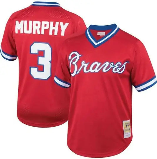 Red Dale Murphy Atlanta Braves Cooperstown Collection mesh batting practice jersey