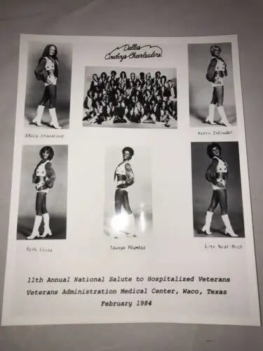 Dallas Cowboys Cheerleaders at the Waco Veterans Admin Benefit, 1984 photo 8x10