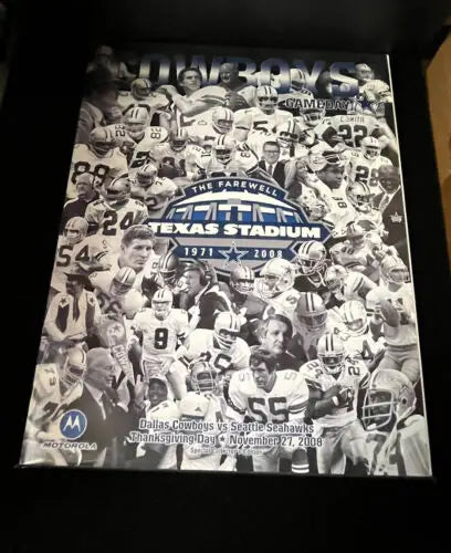 Dallas Cowboys Final Thanksgiving Day Game Texas Stadium farewell poster 2008