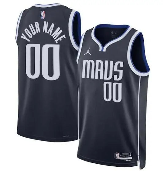 Customizable Dallas Mavericks Jordan swingman custom jersey navy for fans