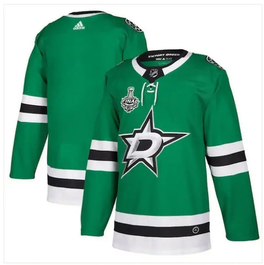 Green Dallas Stars hockey jersey with Stanley Cup Final Bound Authentic Patch