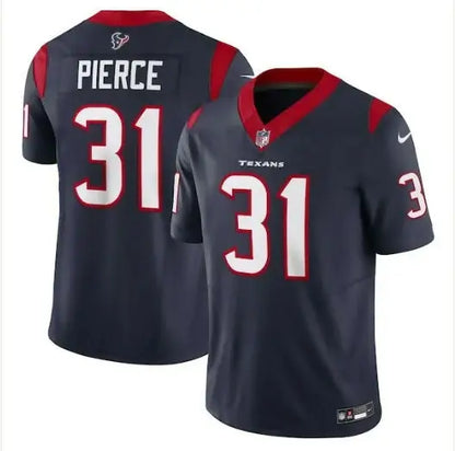 Dark blue Houston Texans Nike Vapor F.U.S.E. limited jersey with Pierce 31 number
