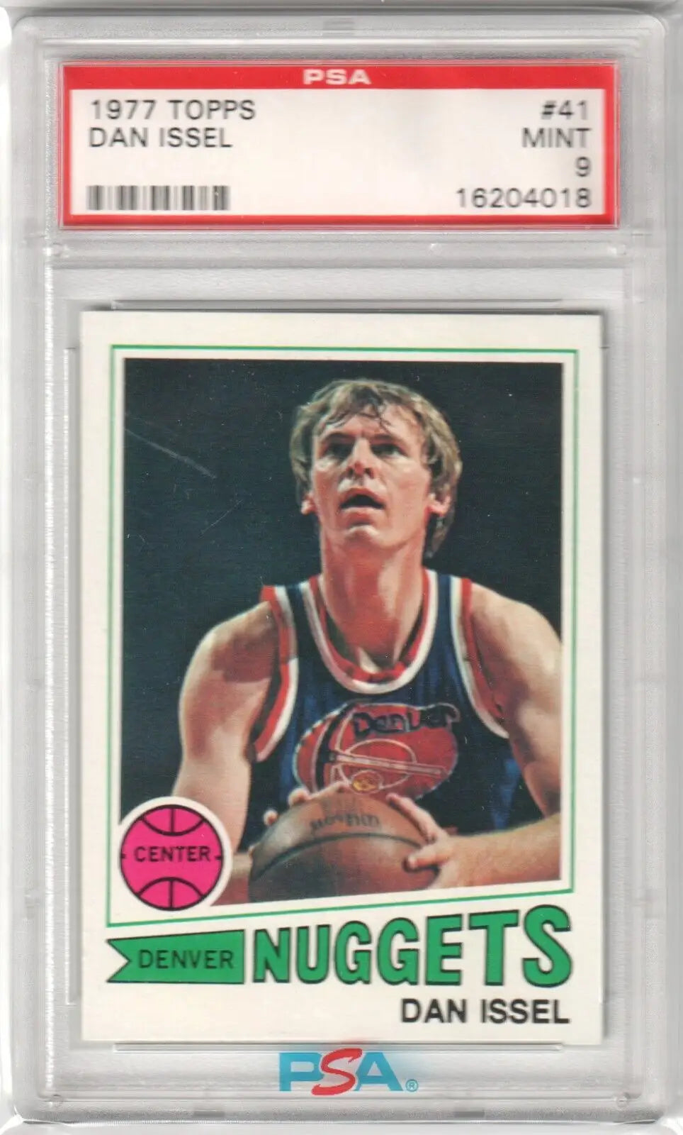 Graded 1977 Topps Dan Issel basketball card from Columbia Hobby ebay store in mint condition
