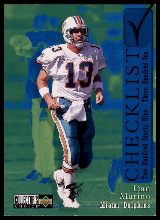 Dan Marino football card from 1997 Collector’s Choice Miami Dolphins collection