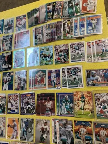Collection of Dan Marino Miami Dolphins football trading cards from Upper Deck and Topps