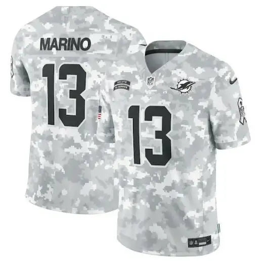 White camouflage Miami Dolphins Dan Marino #13 football jersey for sale