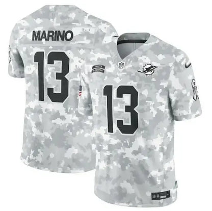 White camouflage Miami Dolphins Dan Marino #13 football jersey for sale