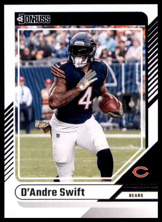 D’Andre Swift 2024 Donruss football card featuring Chicago Bears player