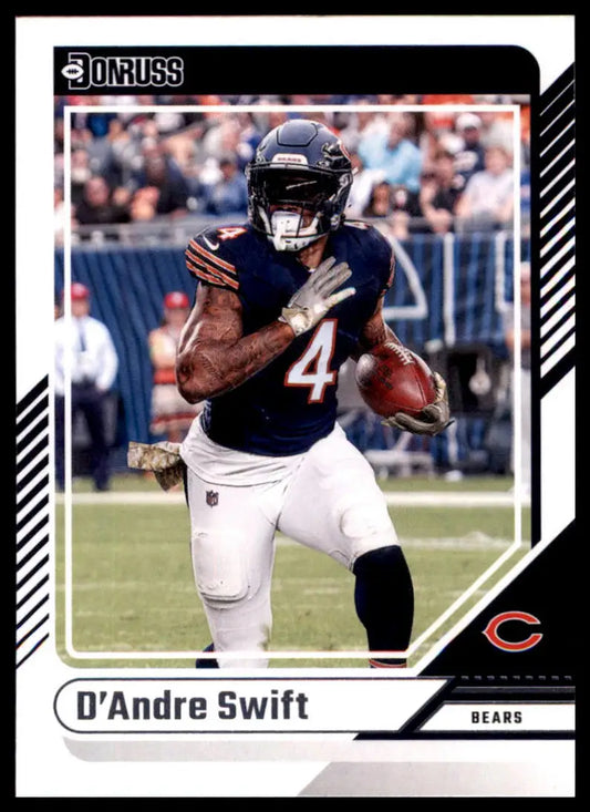 D’Andre Swift 2024 Donruss football card featuring Chicago Bears player