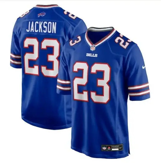 Blue Buffalo Bills Nike Team Game Jersey displayed in royal color