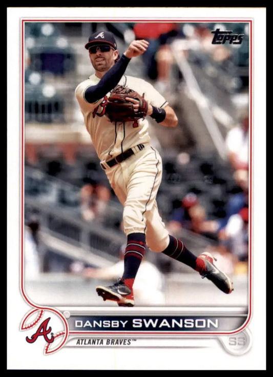 Dansby Swanson baseball card from 2022 Topps #507 Atlanta Braves collection