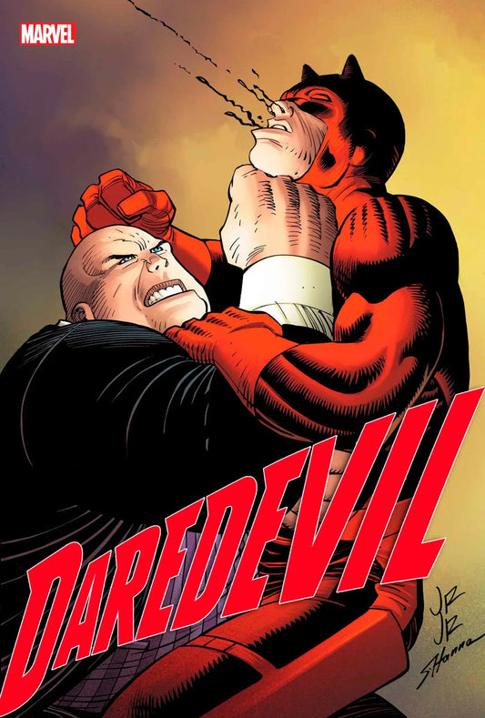 Daredevil #13 comic book cover art featuring Daredevil in red battling an opponent