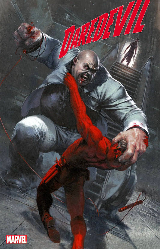 Dramatic DAREDEVIL #15 Gabriele Dellotto Var cover featuring a figure in a white suit