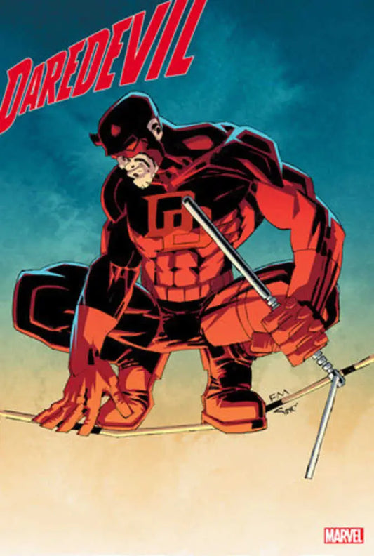 Daredevil in red costume with billy club for Daredevil #8 Frank Miller Variant trading cards