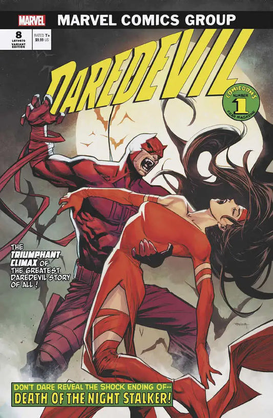 Daredevil #8 Stephen Segovia Vampire Variant comic cover with action and collectibles theme