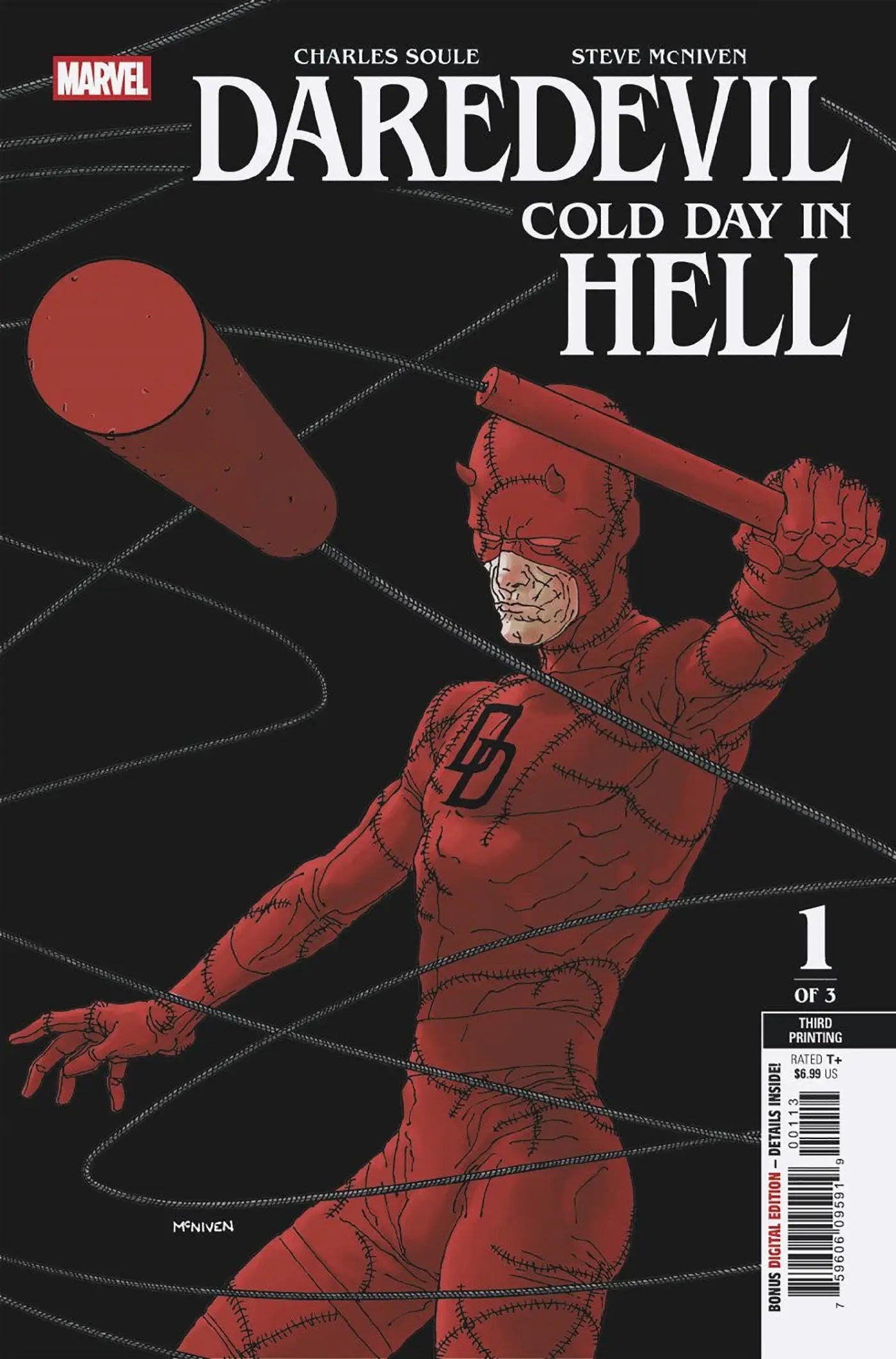 Daredevil Cold Day comic book cover featuring Steve McNiven 3rd printing variant