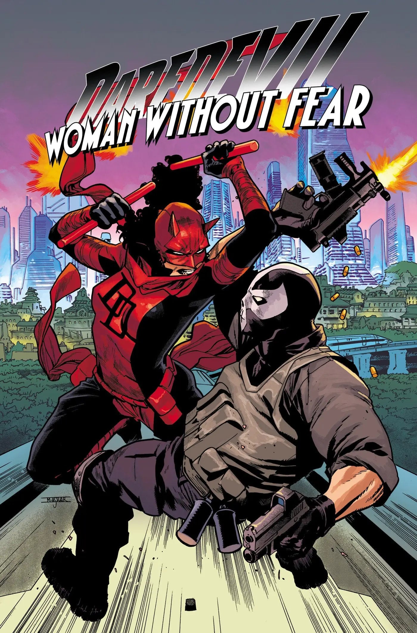 Marvel Universe Daredevil Woman Without Fear Bloody Reunion TP comic book cover art