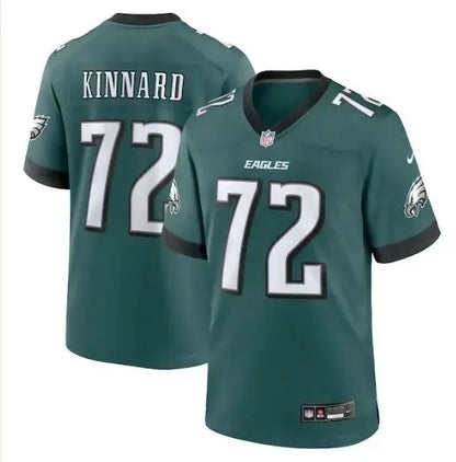 Green Philadelphia Eagles Darian Kinnard #72 Nike Game Jersey in Midnight Green