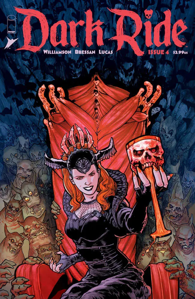Dark Ride #4 Cover A features a dark-haired woman with a skull staff, perfect for baseball cards