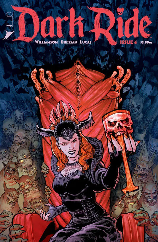 Dark Ride #4 Cover A features a dark-haired woman with a skull staff, perfect for baseball cards