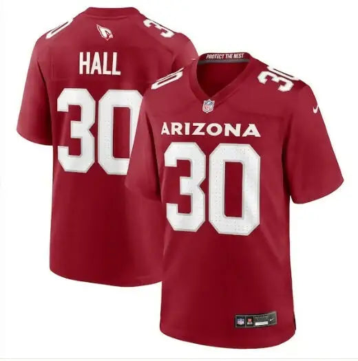 Maroon Arizona Cardinals Darren Hall Nike Team Game Jersey on display