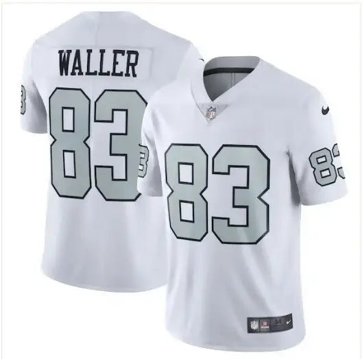 White NFL Darren Waller Las Vegas Raiders jersey with WALLER 83, Nike Alternate Vapor Limited