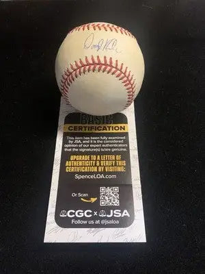 Autographed Darryl Kile Houston Astros baseball with certification tag